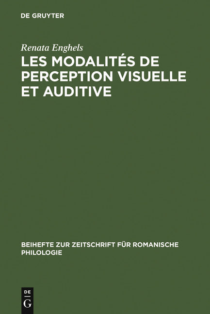 Les modalités de perception visuelle et auditive (Reprint 2012) - Ingram