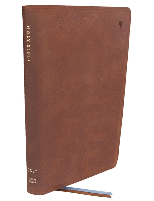 Net Bible, Large Print Thinline with Cross References, Brown Leathersoft, Comfort Print, (Thumb Indexed) - Ingram