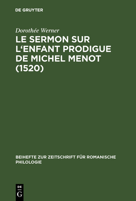 sermon sur l'Enfant prodigue de Michel Menot (1520) (Reprint 2017) - Ingram