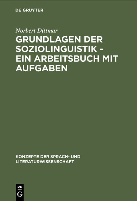 Grundlagen Der Soziolinguistik - Ein Arbeitsbuch Mit Aufgaben - Ingram