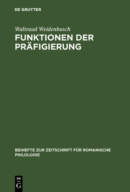 Funktionen der Präfigierung (Reprint 2017) - Ingram