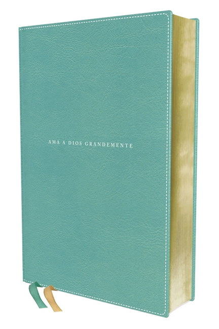 Nbla, Santa Biblia, AMA a Dios Grandemente, Interior a Cuatro Colores, Leathersoft, Turquesa, Comfort Print - Ingram