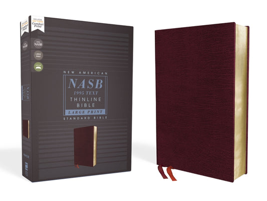 Nasb, Thinline Bible, Large Print, Bonded Leather, Burgundy, Red Letter Edition, 1995 Text, Comfort Print - Ingram