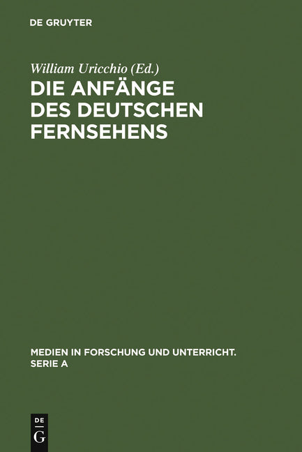 Anfänge des Deutschen Fernsehens (Reprint 2012) - Ingram
