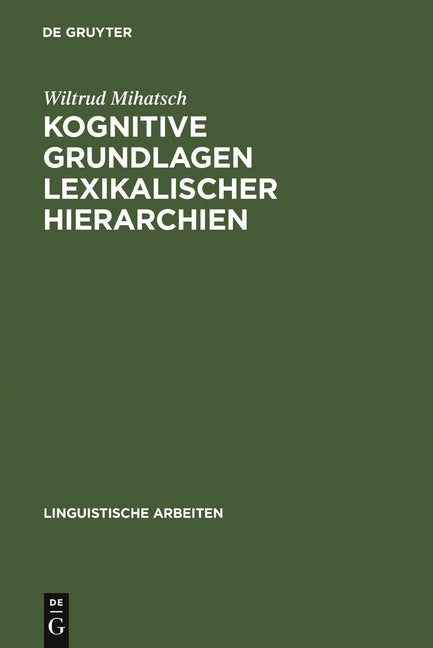 Kognitive Grundlagen lexikalischer Hierarchien - Ingram