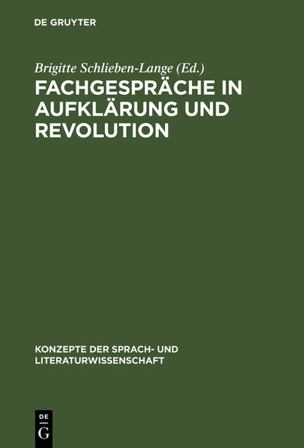 Fachgespräche in Aufklärung und Revolution (Reprint 2016) - Ingram
