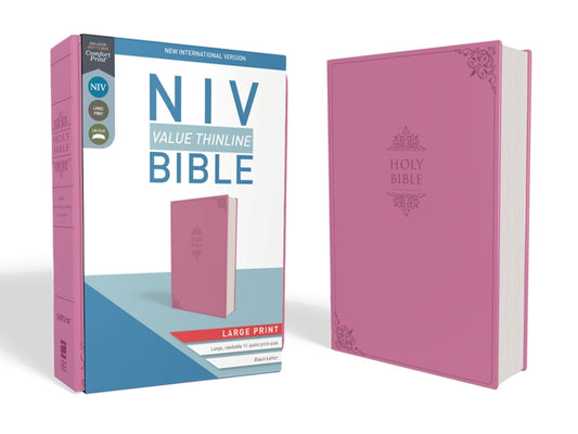 NIV, Value Thinline Bible, Large Print, Imitation Leather, Pink (Special) - Ingram