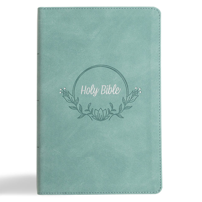 KJV Large Print Personal Size Reference Bible, Earthen Teal Suedesoft Leathertouch - Ingram