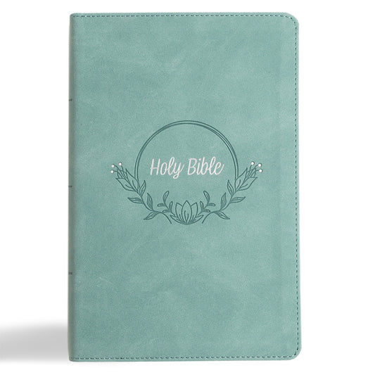 KJV Large Print Personal Size Reference Bible, Earthen Teal Suedesoft Leathertouch - Ingram