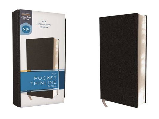 Niv, Pocket Thinline Bible, Bonded Leather, Black, Red Letter, Comfort Print - Ingram