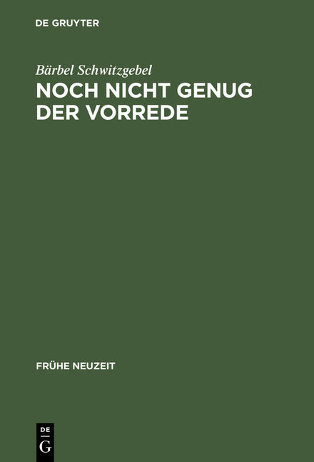 Noch nicht genug der Vorrede (Reprint 2013) - Ingram