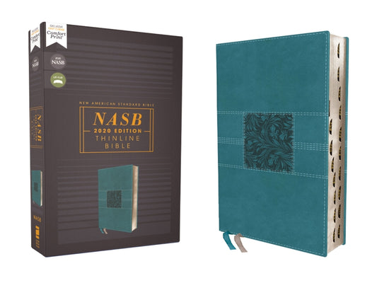 Nasb, Thinline Bible, Leathersoft, Teal, Red Letter Edition, 2020 Text, Thumb Indexed, Comfort Print - Ingram