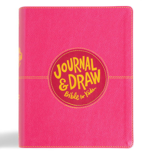 CSB Journal and Draw Bible for Kids, Pink Leathertouch - Ingram