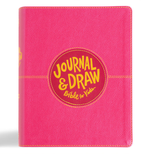 CSB Journal and Draw Bible for Kids, Pink Leathertouch - Ingram
