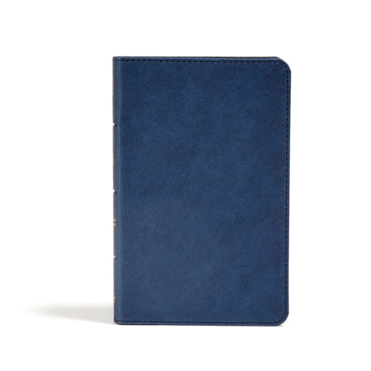 CSB Personal Size Bible, Navy Leathertouch - Ingram