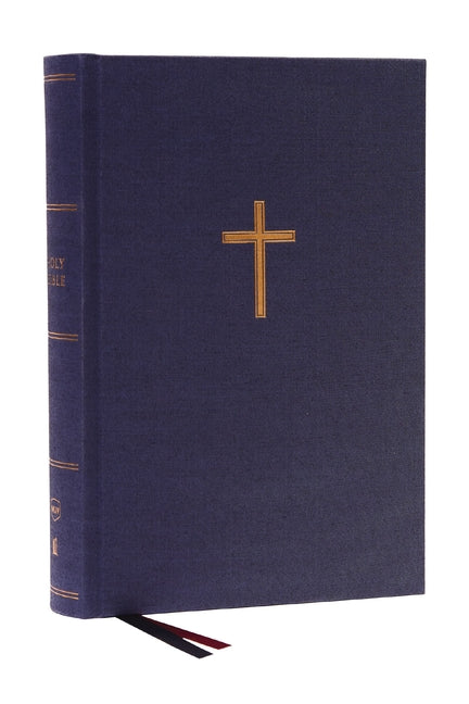 Nkjv, Single-Column Wide-Margin Reference Bible, Cloth Over Board, Blue, Red Letter, Comfort Print: Holy Bible, New King James Version - Ingram