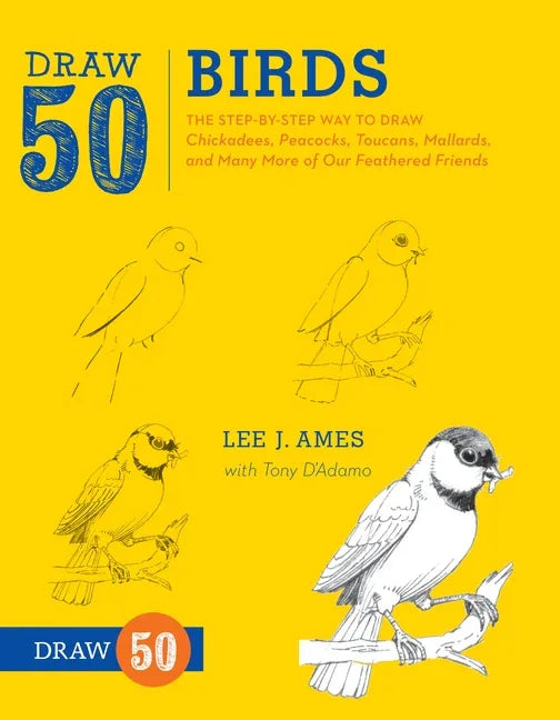 Draw 50 Birds: The Step-By-Step Way to Draw Chickadees, Peacocks, Toucans, Mallards, and Many More of Our Feathered Friends - stevensbooks