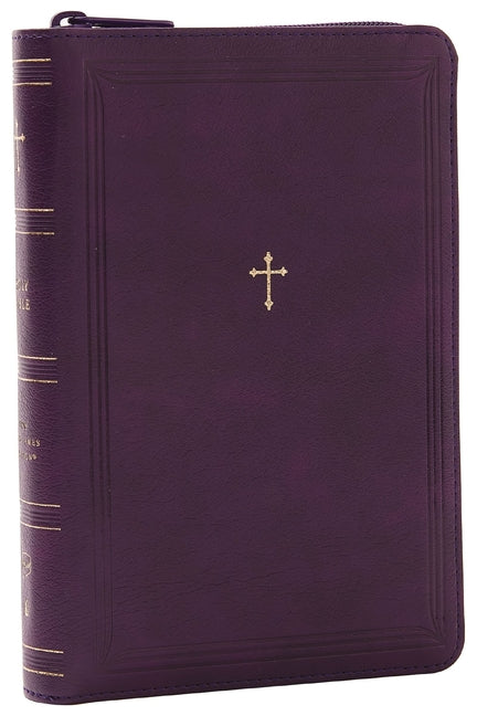 NKJV Compact Paragraph-Style Bible W/ 43,000 Cross References, Purple Leathersoft with Zipper, Red Letter, Comfort Print: Holy Bible, New King James V - Ingram