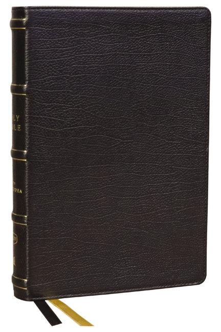 KJV Holy Bible with Apocrypha and 73,000 Center-Column Cross References, Black Genuine Leather, Red Letter, Comfort Print: King James Version - Ingram