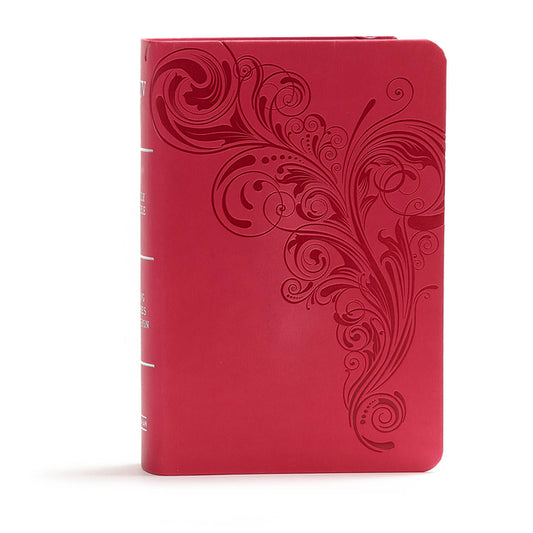KJV Large Print Compact Reference Bible, Pink Leathertouch - Ingram