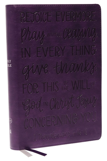 KJV Holy Bible: Large Print with 53,000 Cross References, Purple Leathersoft, Red Letter, Comfort Print (Thumb Indexed): King James Version (Verse Art - Ingram