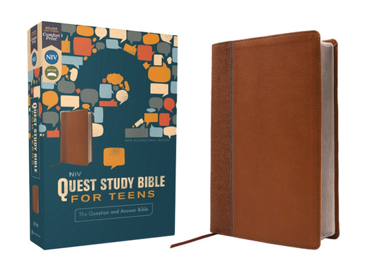 Niv, Quest Study Bible for Teens, Leathersoft, Brown, Comfort Print: The Question and Answer Bible - Ingram