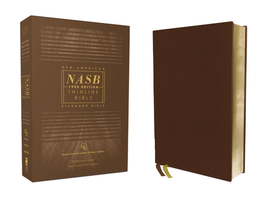 Nasb, Thinline Bible, Genuine Leather, Buffalo, Brown, Red Letter Edition, 1995 Text, Comfort Print - Ingram