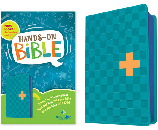 NLT Hands-On Bible, Third Edition (Leatherlike, Blue Check Cross) - Ingram