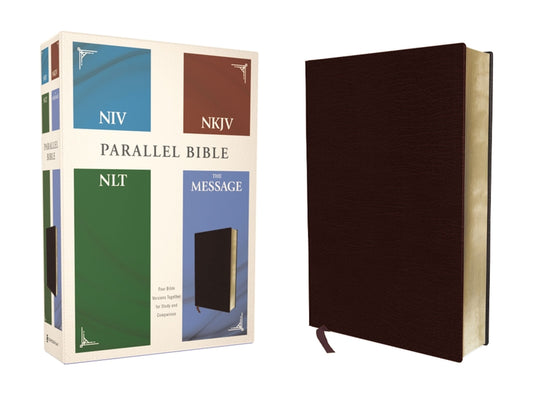 Niv, Nkjv, Nlt, the Message, (Contemporary Comparative) Parallel Bible, Bonded Leather, Burgundy - Ingram