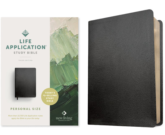 NLT Life Application Study Bible, Third Edition, Personal Size (Bonded Leather, Black, Red Letter) - Ingram