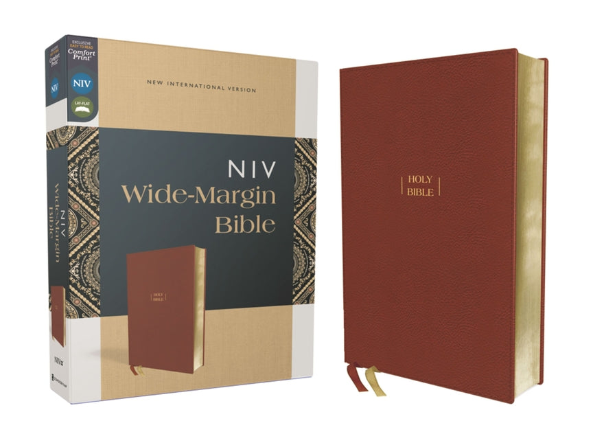 Niv, Wide Margin Bible (a Bible That Welcomes Note-Taking), Leathersoft, Brown, Red Letter, Comfort Print - Ingram
