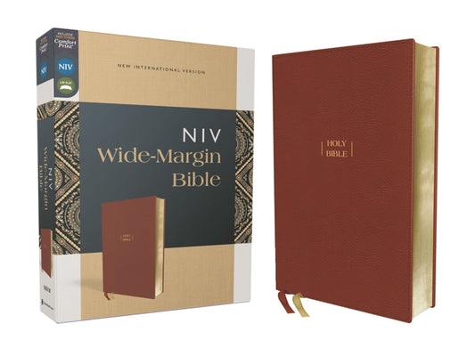 Niv, Wide Margin Bible (a Bible That Welcomes Note-Taking), Leathersoft, Brown, Red Letter, Comfort Print - Ingram