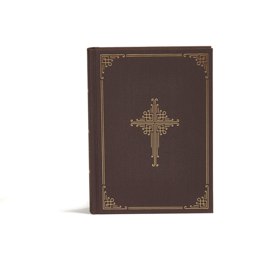 CSB Ancient Faith Study Bible, Brown Cloth-Over-Board: Black Letter, Church Fathers, Study Notes and Commentary, Ribbon Marker, Sewn Binding, Easy-To- - Ingram
