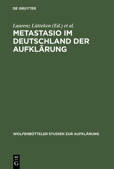 Metastasio im Deutschland der Aufklärung (Reprint 2012) - Ingram