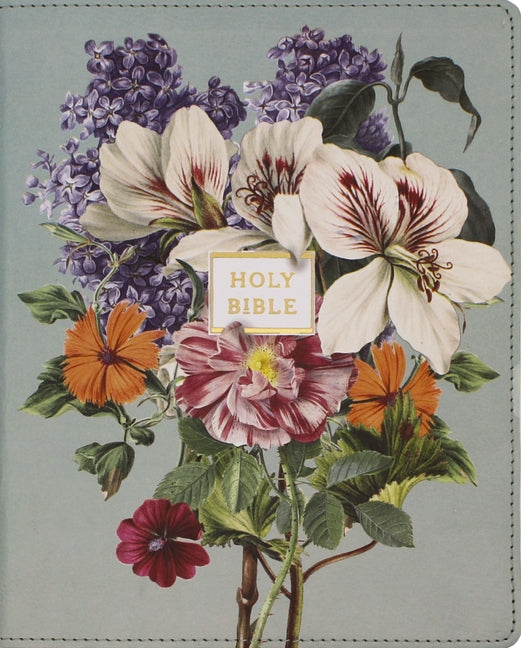 Niv, Artisan Collection Bible, Large Print, Leathersoft, Sage Floral, Red Letter, Comfort Print - Ingram