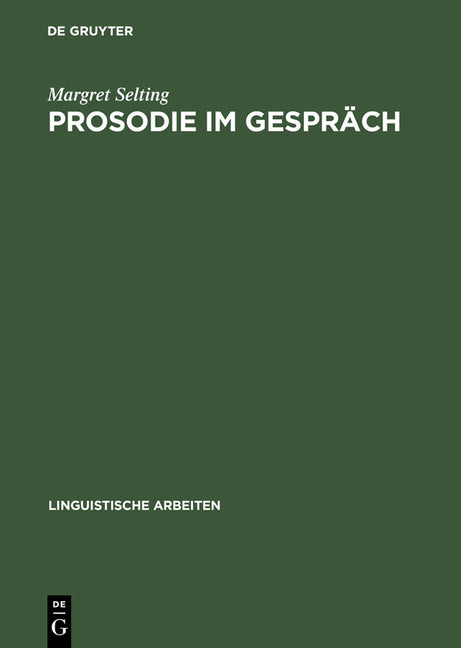 Prosodie im Gespräch (Reprint 2012) - Ingram