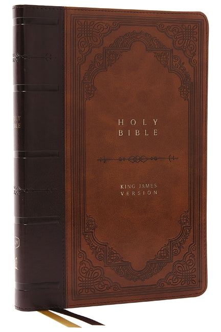 KJV Holy Bible: Giant Print Thinline Bible, Brown Leathersoft, Red Letter, Comfort Print (Thumb Indexed): King James Version (Vintage Series) - Ingram