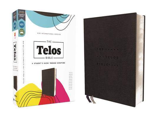 Niv, the Telos Bible, Leathersoft, Charcoal, Comfort Print: A Student's Guide Through Scripture - Ingram
