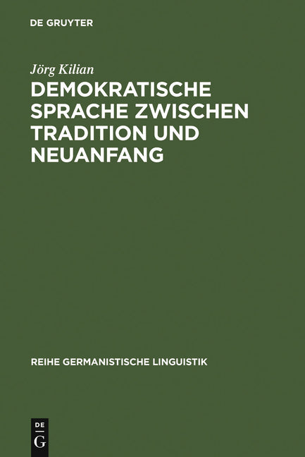 Demokratische Sprache zwischen Tradition und Neuanfang (Reprint 2010) - Ingram