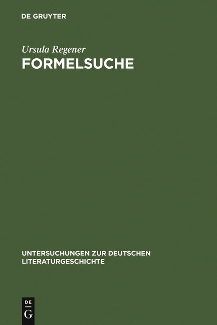 Formelsuche (Reprint 2010) - Ingram