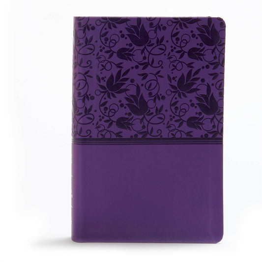 KJV Large Print Personal Size Reference Bible, Purple Leathertouch - Ingram
