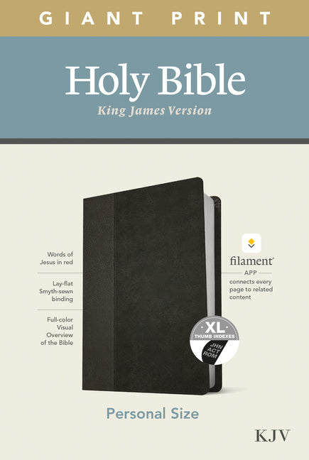 KJV Personal Size Giant Print Bible, Filament Enabled Edition (Leatherlike, Black/Onyx, Indexed) - Ingram