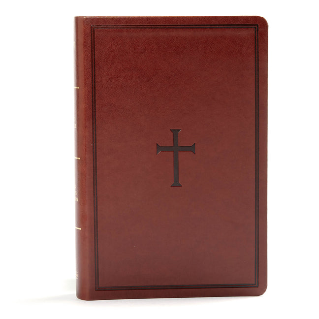 KJV Large Print Personal Size Reference Bible, Brown Leathertouch - Ingram