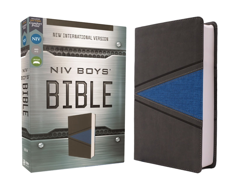 Niv, Boys Bible, Leathersoft, Gray/Blue, Comfort Print - Ingram