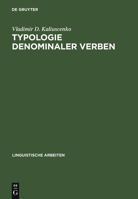 Typologie denominaler Verben (Reprint 2012) - Ingram