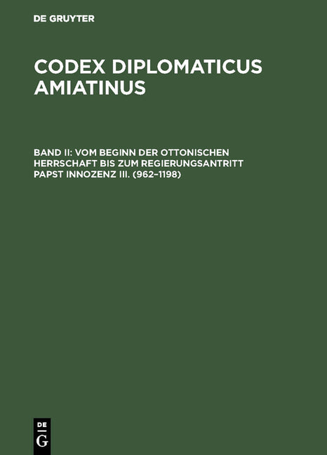 Vom Beginn Der Ottonischen Herrschaft Bis Zum Regierungsantritt Papst Innozenz III. (962-1198) (Reprint 2017) - Ingram