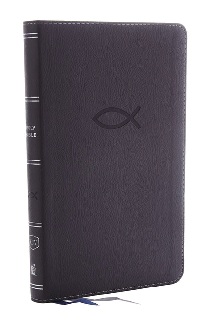 Kjv, Thinline Bible Youth Edition, Leathersoft, Gray, Red Letter Edition, Comfort Print - Ingram