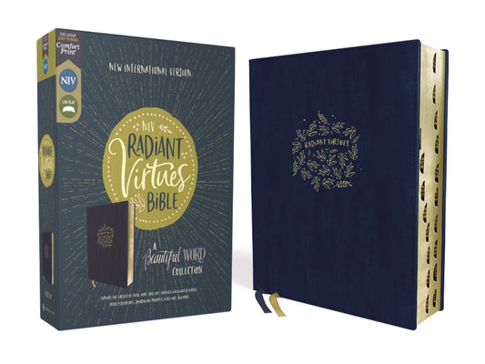Niv, Radiant Virtues Bible: A Beautiful Word Collection, Leathersoft, Navy, Red Letter, Thumb Indexed, Comfort Print: Explore the Virtues of Faith, Ho - Ingram