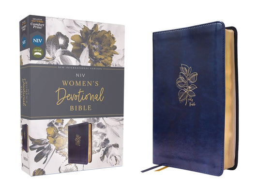 Niv, Women's Devotional Bible (by Women, for Women), Leathersoft, Navy, Comfort Print - Ingram