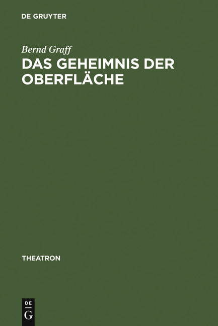 Geheimnis der Oberfläche (Reprint 2010) - Ingram
